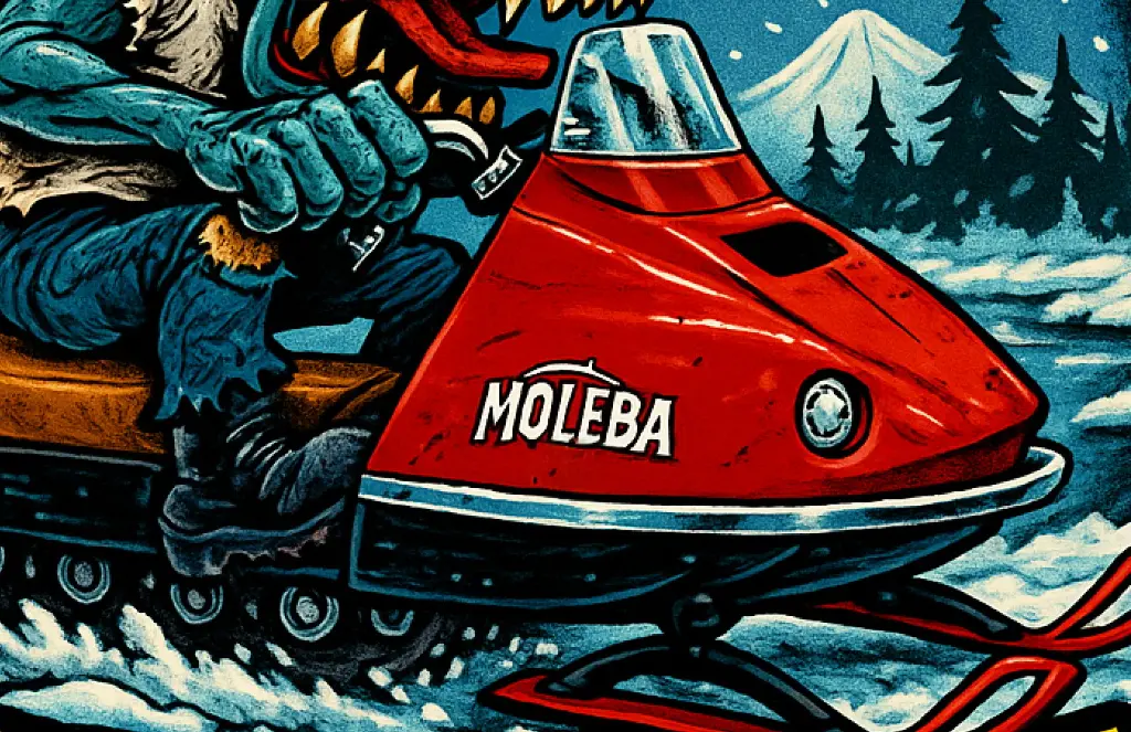 Moleba Snowmobile Vinyl Sticker Glacier Goblin