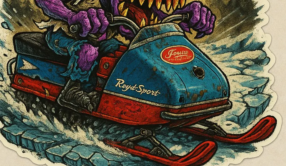 Rajd Snowmobile Vinyl Sticker