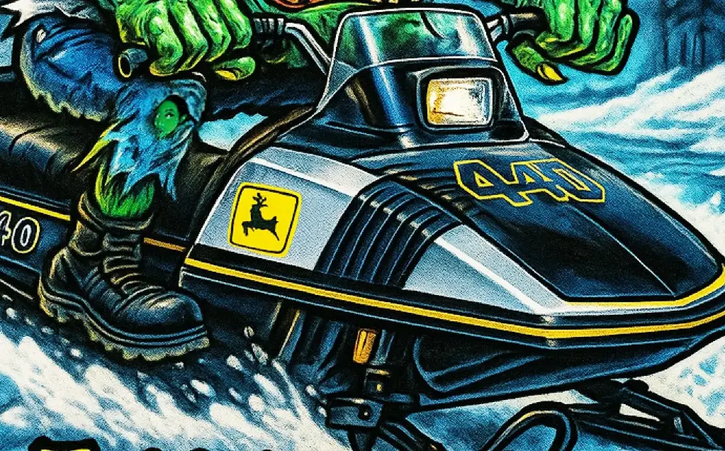 John Deere Liquifire Snowmobile Vinyl Sticker 4 of 12