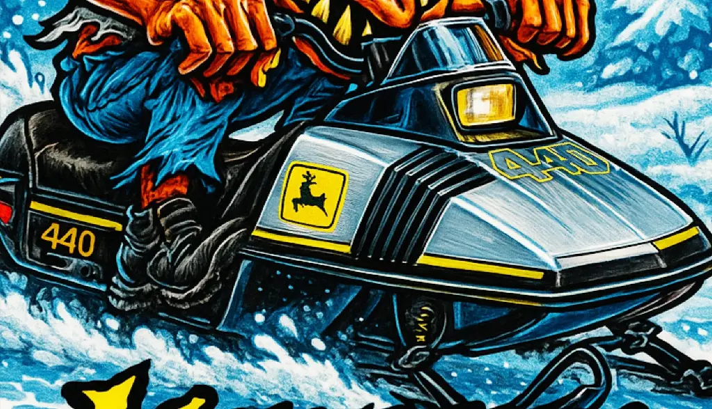 John Deere Liquifire Snowmobile Vinyl Sticker 5 of 12