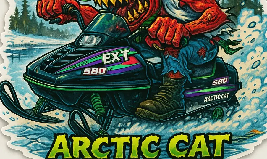 Arctic Cat EXT 580 Snowmobile Vintage-Style Durable Vinyl Sticker SE 1 of 10