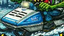 Kawasaki Sno-Jet SST 440 Snowmobile Vintage-Style Durable Vinyl Sticker 4 of 12