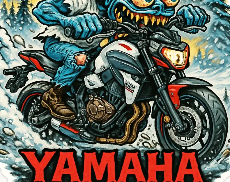 Yamaha MT-07 Blue Monster Glossy Vinyl Sticker 1 of 18