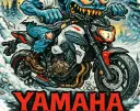Yamaha MT-07 Blue Monster Glossy Vinyl Sticker 1 of 18