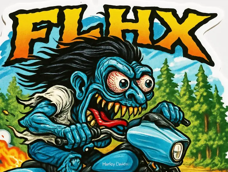 Harley Street Glide FLHX Glossy Monsters on Machines Sticker 2 of 12