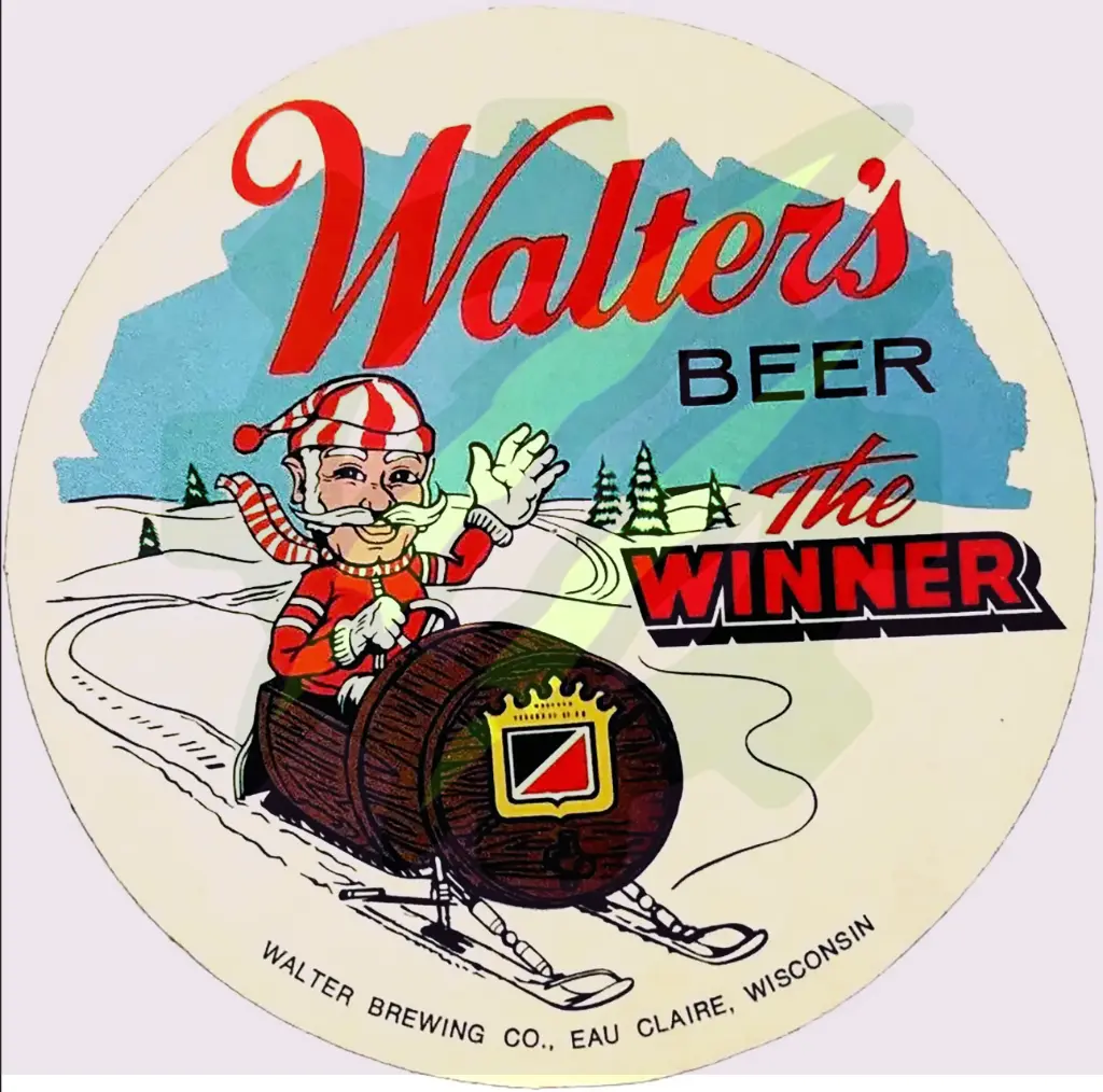Walter’s Beer Vintage Sticker 1960s/70s Collectible – 8cm x 8cm